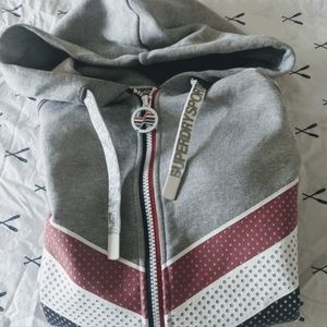 chic Superdry athletic full zip hoodie